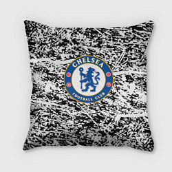 Подушка квадратная Челси штрихи красок, цвет: 3D-принт