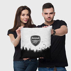 Подушка квадратная Arsenal черный лес, цвет: 3D-принт — фото 2
