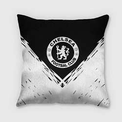 Подушка квадратная Челси белые краски