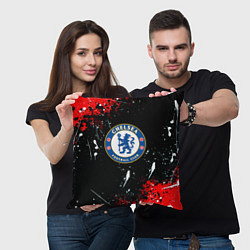 Подушка квадратная Chelsea брызги красок текстура, цвет: 3D-принт — фото 2