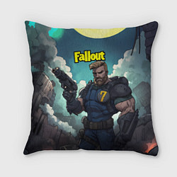 Подушка квадратная Fallout седьмой, цвет: 3D-принт
