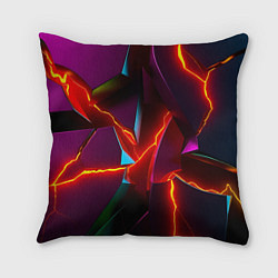 Подушка квадратная Fractures multicolored tiles, цвет: 3D-принт