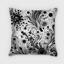 Подушка квадратная Абстрактный паттерн из клякс - нейроарт фантазия