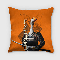 Подушка квадратная Гусидо - путь гуся, цвет: 3D-принт