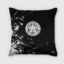 Подушка квадратная Лестер сити краски белые