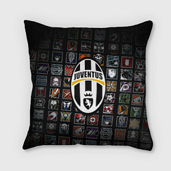 Подушка квадратная Juventus ачивки паттерн