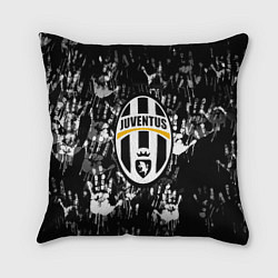 Подушка квадратная Ювентус текстура руки краски