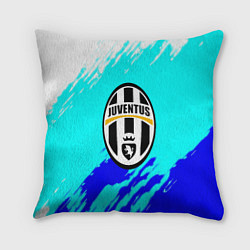 Подушка квадратная Ювентус краски штрихи текстура