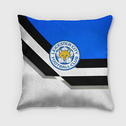 Подушка квадратная Лестер сити геометрия полосы