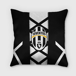 Подушка квадратная Ювентус геометрия полосы линии