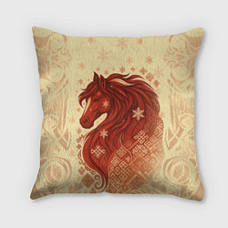 Подушка квадратная Славянский конь