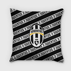 Подушка квадратная Ювентус полосы линии спорт, цвет: 3D-принт