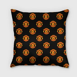 Подушка квадратная Manchester United Pattern, цвет: 3D-принт