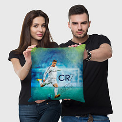 Подушка квадратная CR Ronaldo цвета 3D-принт — фото 2