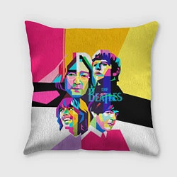 Подушка квадратная The Beatles: Poly-art