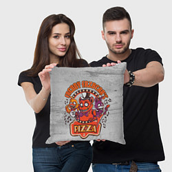 Подушка квадратная Freddy Pizza, цвет: 3D-принт — фото 2