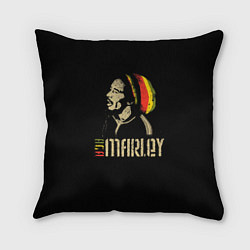 Подушка квадратная Bob Marley, цвет: 3D-принт