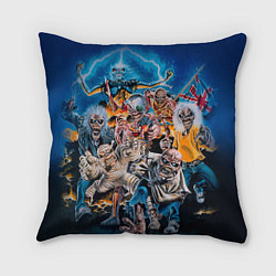 Подушка квадратная Iron Maiden: Skeletons, цвет: 3D-принт