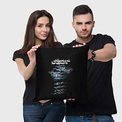 Подушка квадратная Chemical Brothers: autograph, цвет: 3D-принт — фото 2