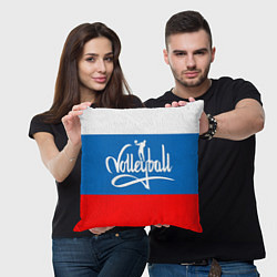 Подушка квадратная Волейбол 27, цвет: 3D-принт — фото 2