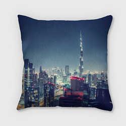 Подушка квадратная Дубай, цвет: 3D-принт