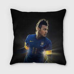 Подушка квадратная Neymar: Brasil Team, цвет: 3D-принт