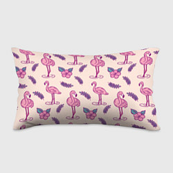 Подушка-антистресс Фламинго: розовый мотив, цвет: 3D-принт