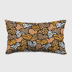 Подушка-антистресс Сердца из шкур африканских животных