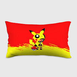 Подушка-антистресс Brawl starsLeon pikachu, цвет: 3D-принт