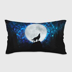 Подушка-антистресс Волк воющий на луну, цвет: 3D-принт