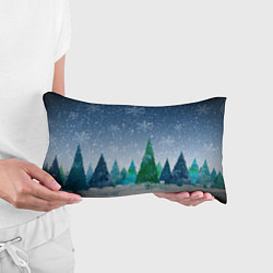 Подушка-антистресс Снежинки в лесу, цвет: 3D-принт — фото 2