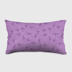 Подушка-антистресс Листья на фиолетовом фоне, цвет: 3D-принт