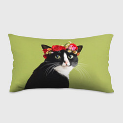 Подушка-антистресс Кот и цветы, цвет: 3D-принт