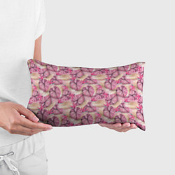 Подушка-антистресс Розовый тропический узор, цвет: 3D-принт — фото 2