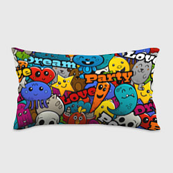 Подушка-антистресс LOVE PEACE PARTY Z, цвет: 3D-принт