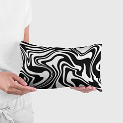 Подушка-антистресс Черно-белые полосы Black and white stripes, цвет: 3D-принт — фото 2