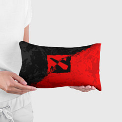 Подушка-антистресс DOTA 2 RED BLACK LOGO, БРЫЗГИ КРАСОК, цвет: 3D-принт — фото 2