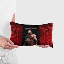 Подушка-антистресс God of War красные разводы, цвет: 3D-принт — фото 2