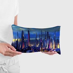 Подушка-антистресс Город будущего Неон, цвет: 3D-принт — фото 2