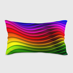 Подушка-антистресс Color line neon pattern Abstraction Summer 2023, цвет: 3D-принт