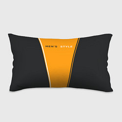 Подушка-антистресс Mens style мужской стиль - чёрный с оранжевым, цвет: 3D-принт