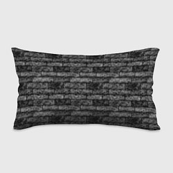 Подушка-антистресс Стена из черного кирпича Лофт, цвет: 3D-принт
