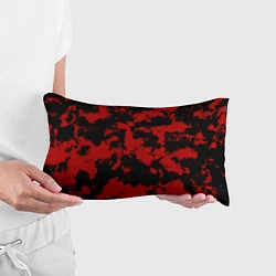 Подушка-антистресс Черно-красная абстракция, цвет: 3D-принт — фото 2