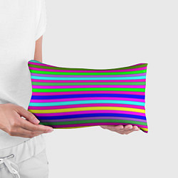 Подушка-антистресс Multicolored neon bright stripes, цвет: 3D-принт — фото 2