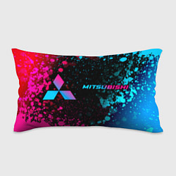 Подушка-антистресс Mitsubishi - neon gradient: надпись и символ, цвет: 3D-принт