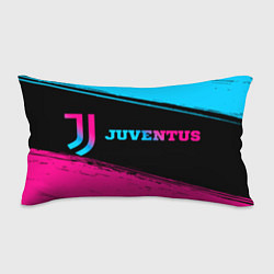 Подушка-антистресс Juventus - neon gradient: надпись и символ, цвет: 3D-принт