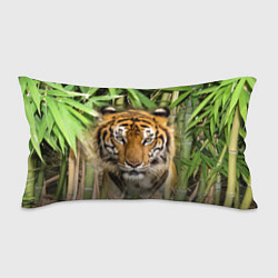 Подушка-антистресс Матёрый тигр в зарослях бамбука, цвет: 3D-принт