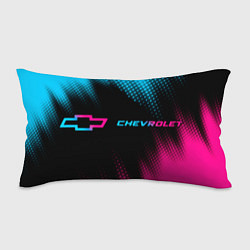 Подушка-антистресс Chevrolet - neon gradient: надпись и символ, цвет: 3D-принт