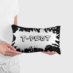 Подушка-антистресс Рэпер T-Fest в стиле граффити: надпись и символ, цвет: 3D-принт — фото 2