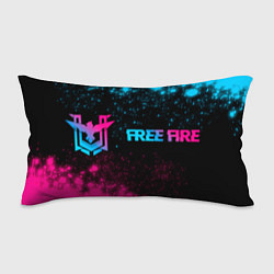 Подушка-антистресс Free Fire - neon gradient: надпись и символ